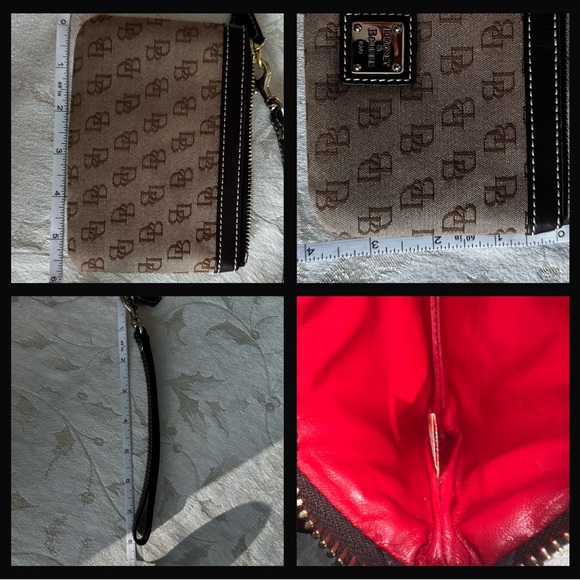 NWOT Dooney & Bourke Monogram Canvas Wristlet detachable strap New! - Picture 8 of 10